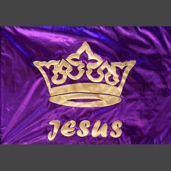 L Flagge Jesus & Krone